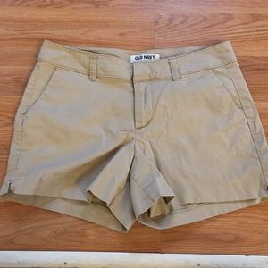 Khaki shorts.